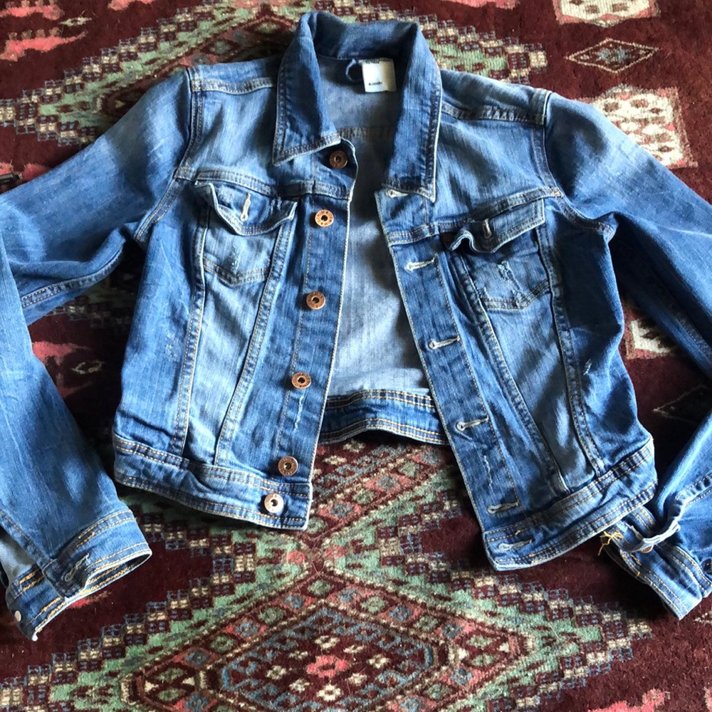 H&M Distressed denim jacket 36